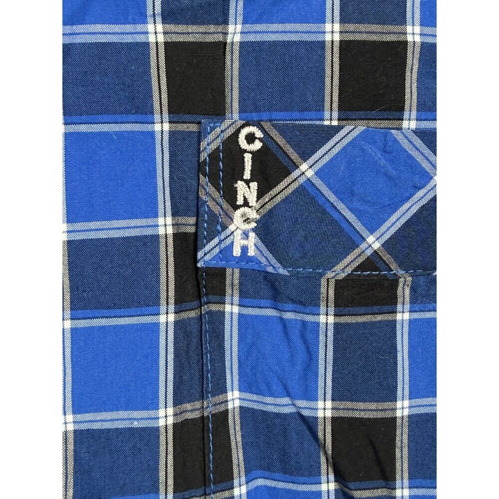 Cinch Modern Fit Mens Plaid Long Sleeve Button Down Western Cowboy Shirt Size M - Picture 10 of 11